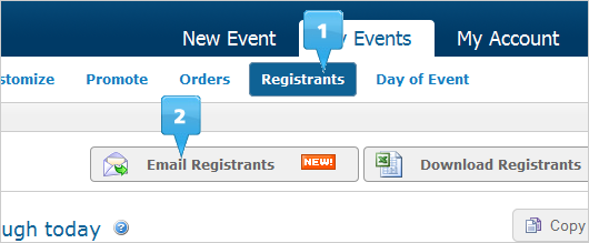 email registrants