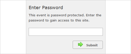 password protect event